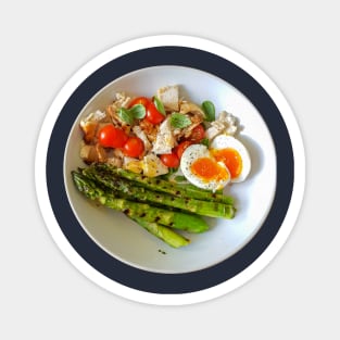 Food Chicken Salad and Asparagus Photo Magnet